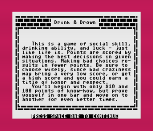 Drink & Drown (C64) screenshot