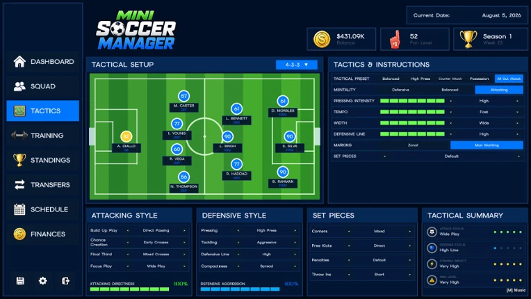 Mini Soccer Manager Image