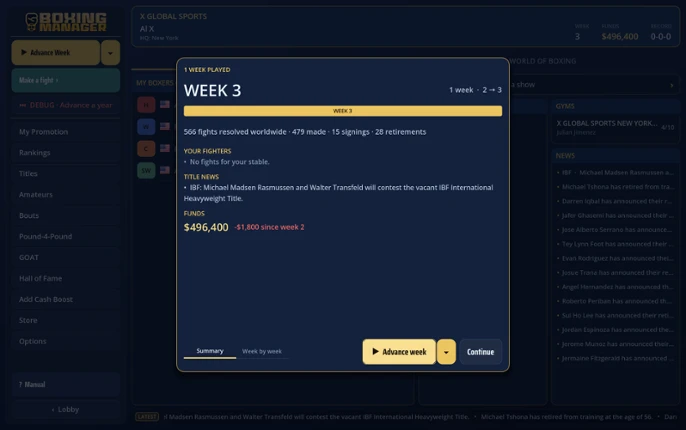 Boxing Manager screenshot