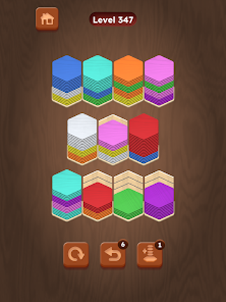 Wood Hexa Sort - Color Match screenshot