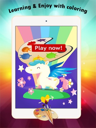 My Unicorn Coloring Book for children age 1-10: Games free for Learn to use finger to drawing or coloring with each coloring pages Image