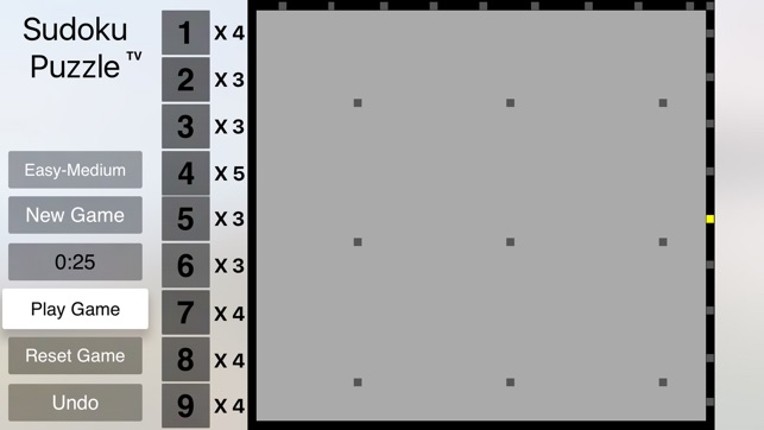 Sudoku Puzzle TV Image