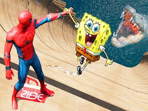 Super spongebob spiderman Game Cover