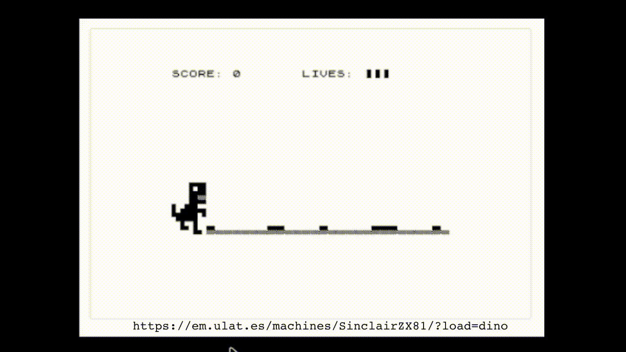 Games like 10 Line Dino (ZX81) by Marquis de Geek