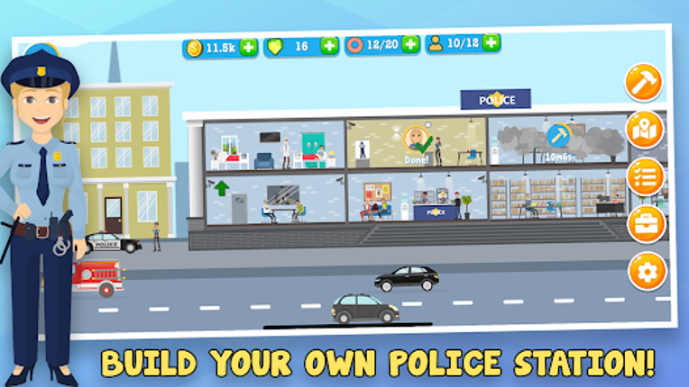 Police Inc: Tycoon police stat screenshot