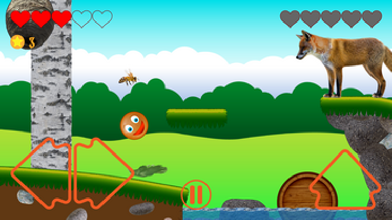 Bun! Fun ball run from red fox Image