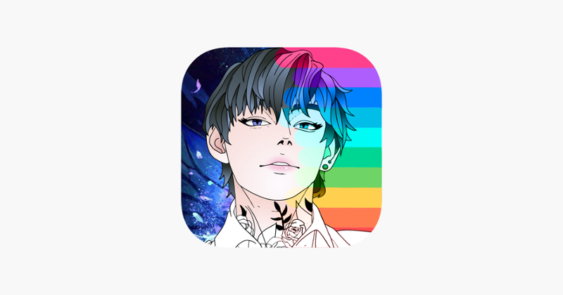 Kawaii Anime Coloring Book Image