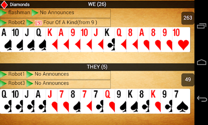 Belot online (Bridge-Belote) screenshot