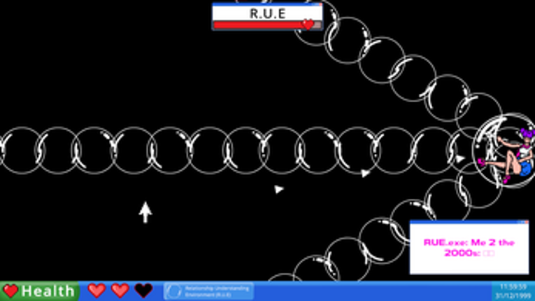 My computer is stuck in 1999 and I need to defeat my anime girlfriend(?) to leave?! Image