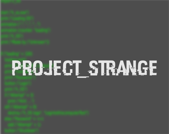 Project Strange Game Cover