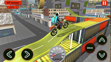 Roof Jumping Bike Parking - Stunt Driving Image