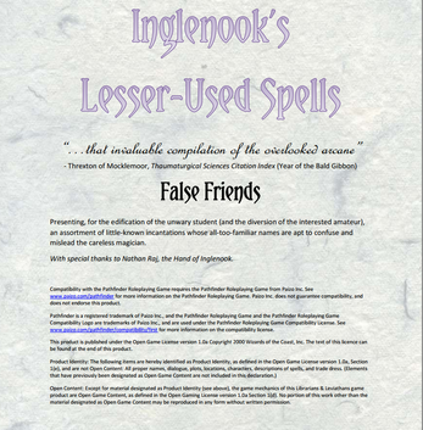 Inglenook's False Friends Image