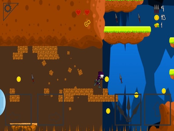 NINJA SIDE 2D (A platform jump n shoot game) Image