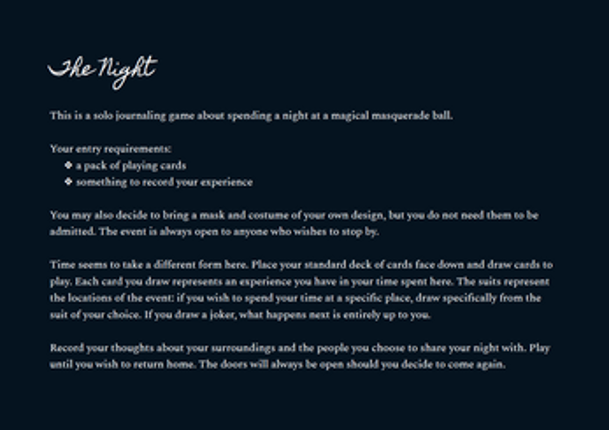 The Night Lasts Image