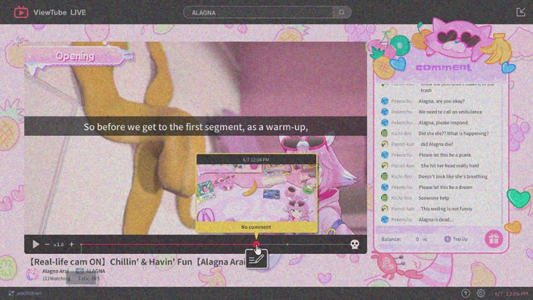 My Fav Chill Streamer Dies a Million Times|ゆるゆる生配信する推しは100万回死ぬ screenshot