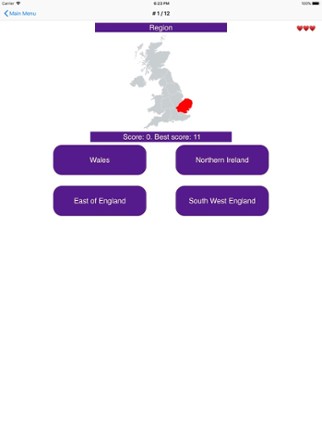 Regions of the United Kingdom screenshot
