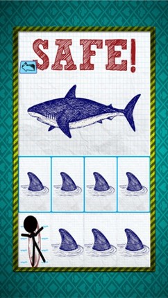 Stick-man Doodle Steps: Dont Step on The Shark Fins screenshot