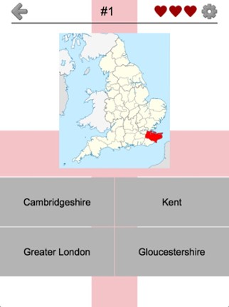 Counties of England Quiz screenshot