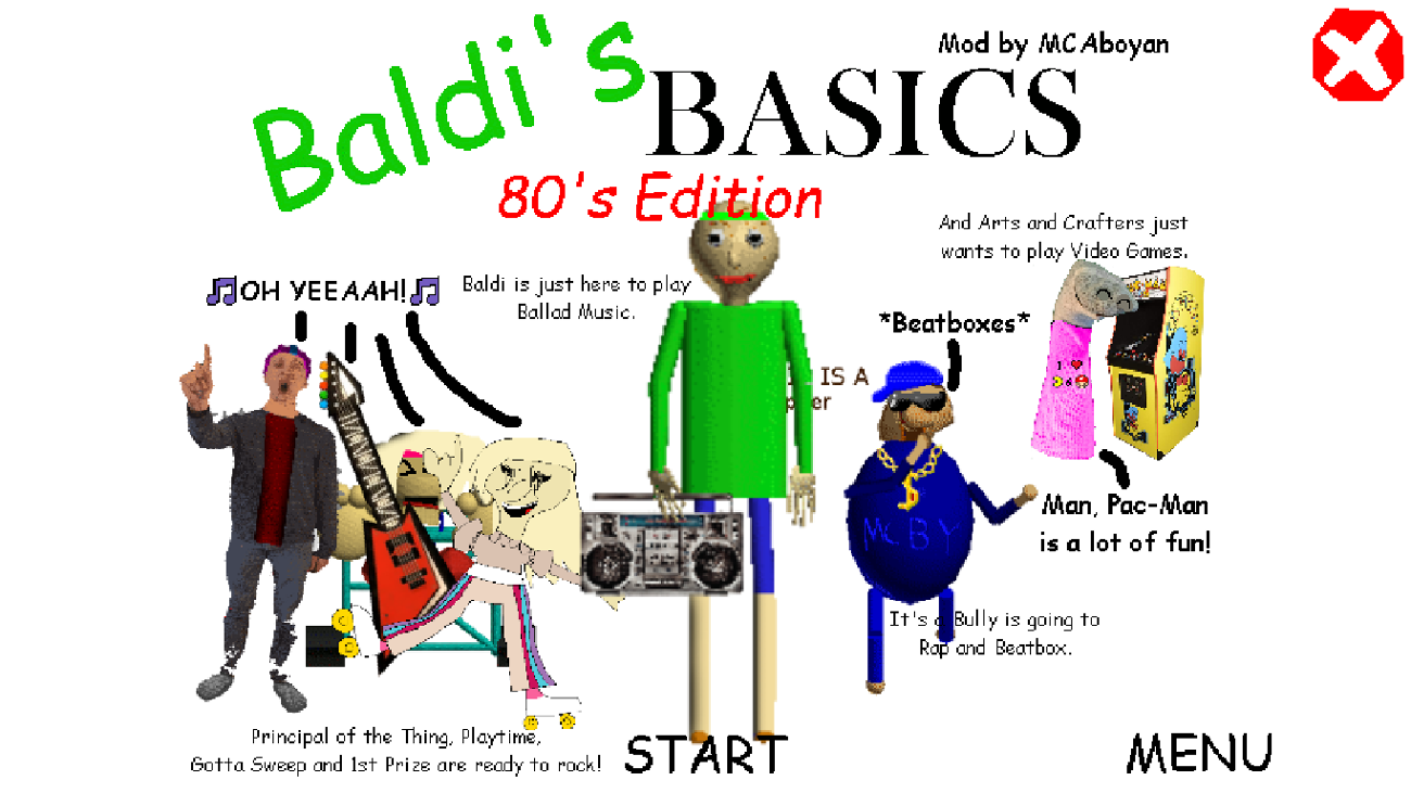 Games like Baldi's Basics 80's Edition