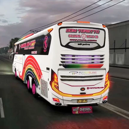 City Coach Bus 3D Bus Driving Image