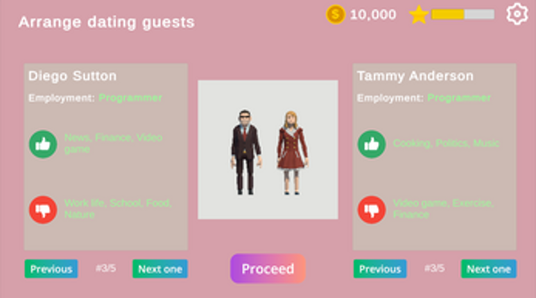 Dating TV show screenshot