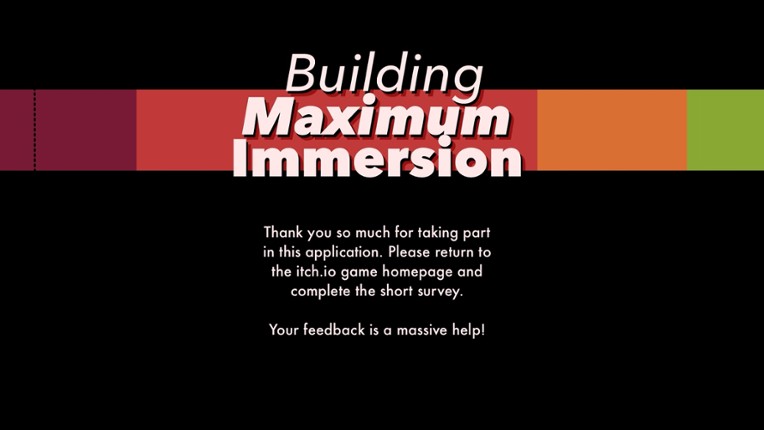 Building Maximum Immersion Image