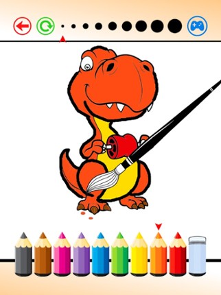 Coloring Book and Drawing Dinosaur on Sketch Line screenshot