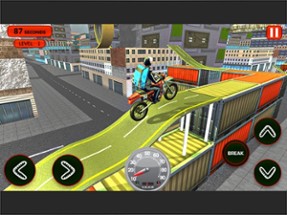 Roof Jumping Bike Parking - Stunt Driving Image