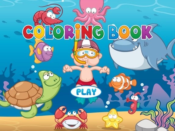 Sea Animals Coloring Book - Painting Game for Kids Image