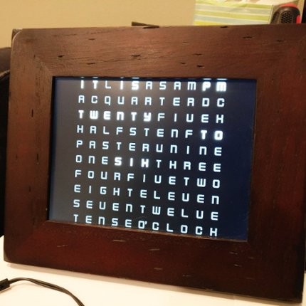 Text Clock Generator Image