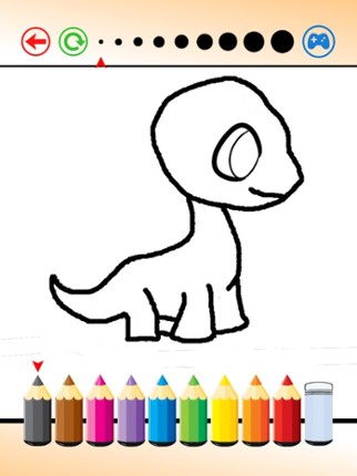 Coloring Book and Drawing Dinosaur on Sketch Line screenshot