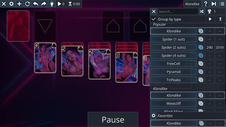 Lust Solitaire: Horny Cards screenshot