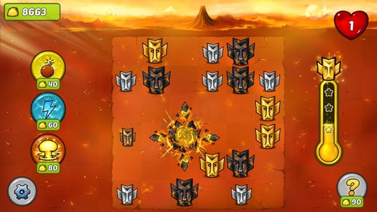 Tiny Totem Tap- Aztec, Mayan gold chain reaction puzzle game hd screenshot