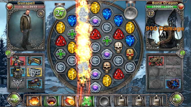 Gunspell - Match 3 Puzzle RPG screenshot