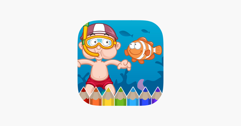 Sea Animals Coloring Book - Painting Game for Kids Image