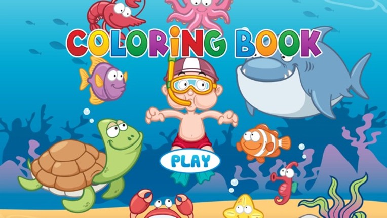 Sea Animals Coloring Book - Painting Game for Kids screenshot