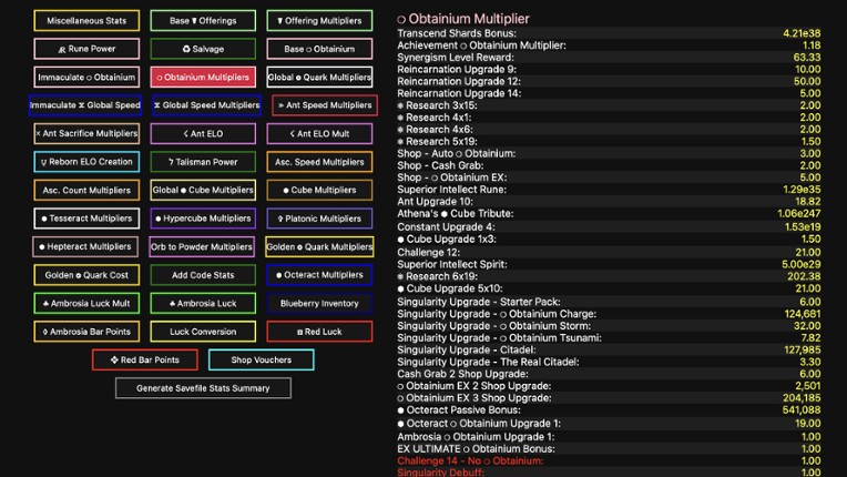 Synergism screenshot