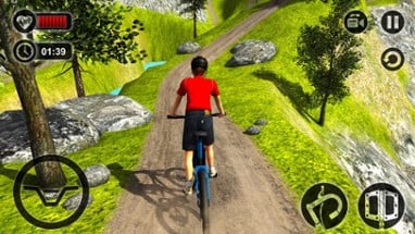 Uphill Bicycle Rider Kids - Offroad Mountain Climb Image