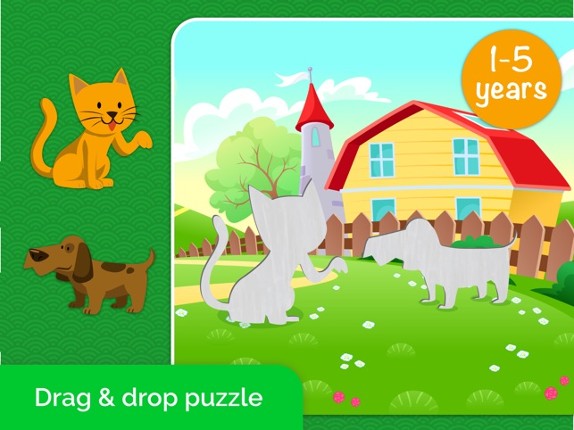 AmBa puzzles: Animal world. Toddler games for free screenshot
