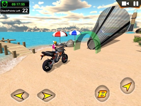 Beach Moto Bike Stunts Image
