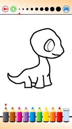 Coloring Book and Drawing Dinosaur on Sketch Line screenshot