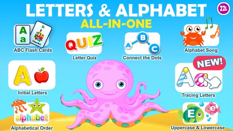Letter Quiz, Alphabet &amp; ABC Tracing app for kids screenshot