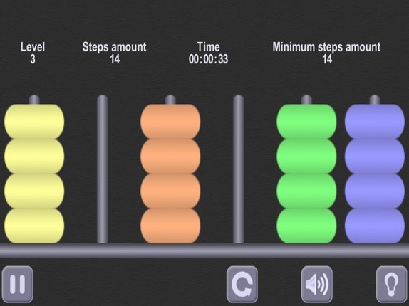 Color Heap Puzzle. Hanoi Tower screenshot