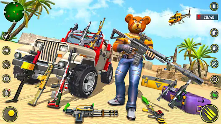 Teddy Bear Gun Shooting Game Image
