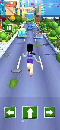 Royal Running Princess Girl 3D Image