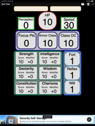 Second Edition Character Sheet Image