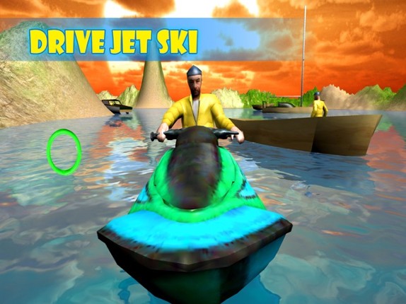 3D Jet Ski Drive Sim Rings Water Play screenshot