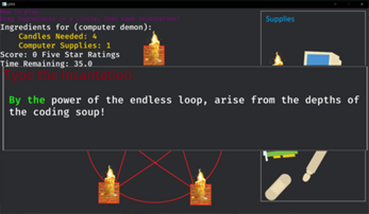 LDJam: Uber for Summoning Circles screenshot