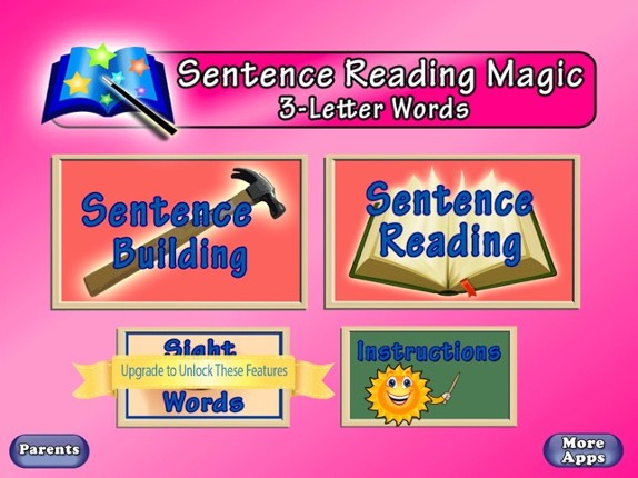 SENTENCE READING MAGIC-Reading Short Vowel CVC words screenshot