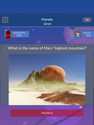 Space Knowledge Quiz screenshot